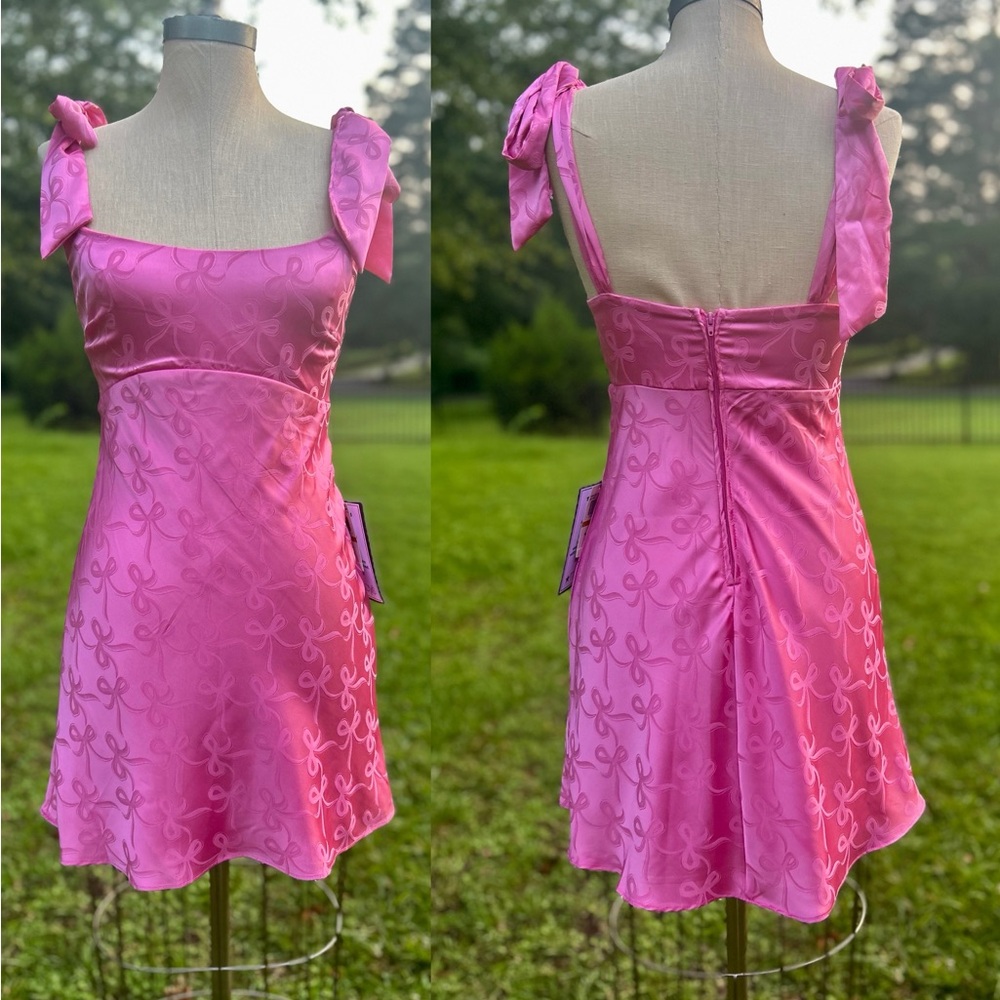 Pretty in Pink B. Darlin Ribbon & Bows Party Dress Size 3/4